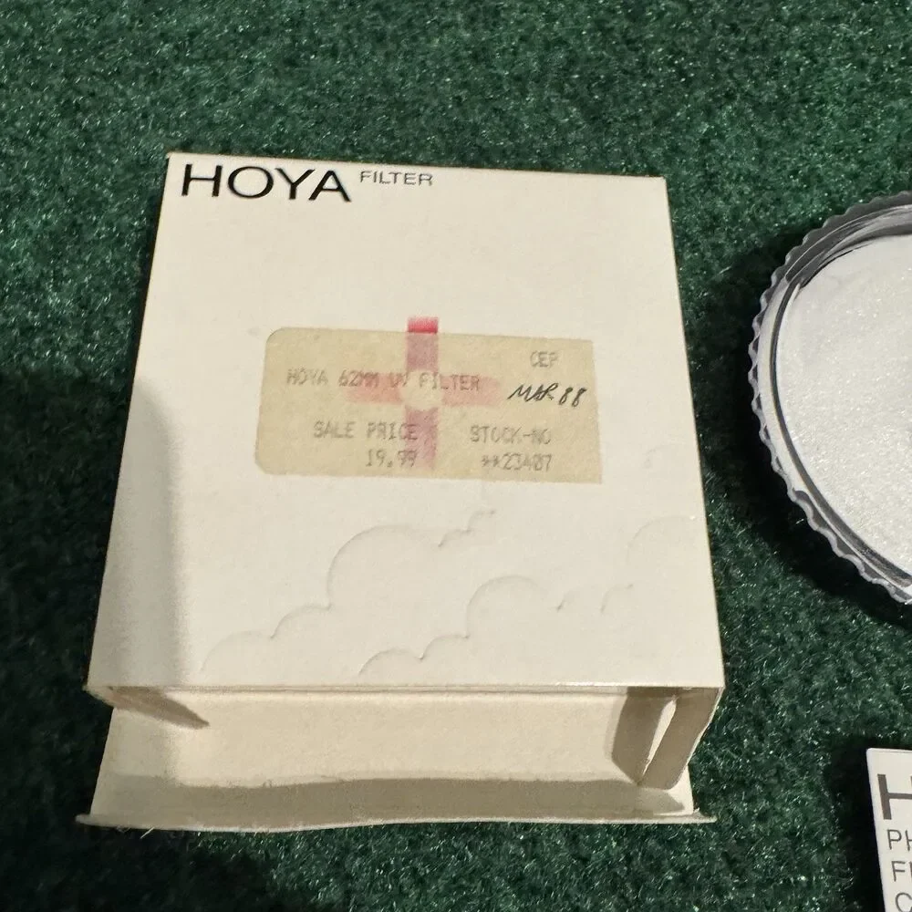 HOYA 62mm UV(O) Lens Filter. In Very Good Condition. Includes Box And Case.